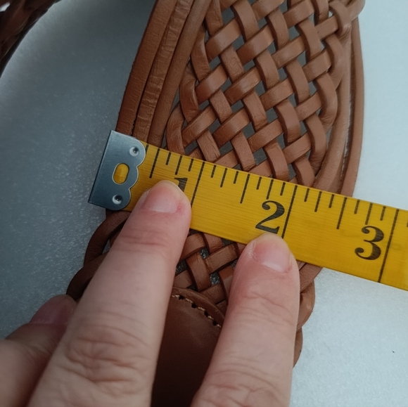 🍂Holt Renfrew Lether Brown Woven Belt - Picture 10 of 12